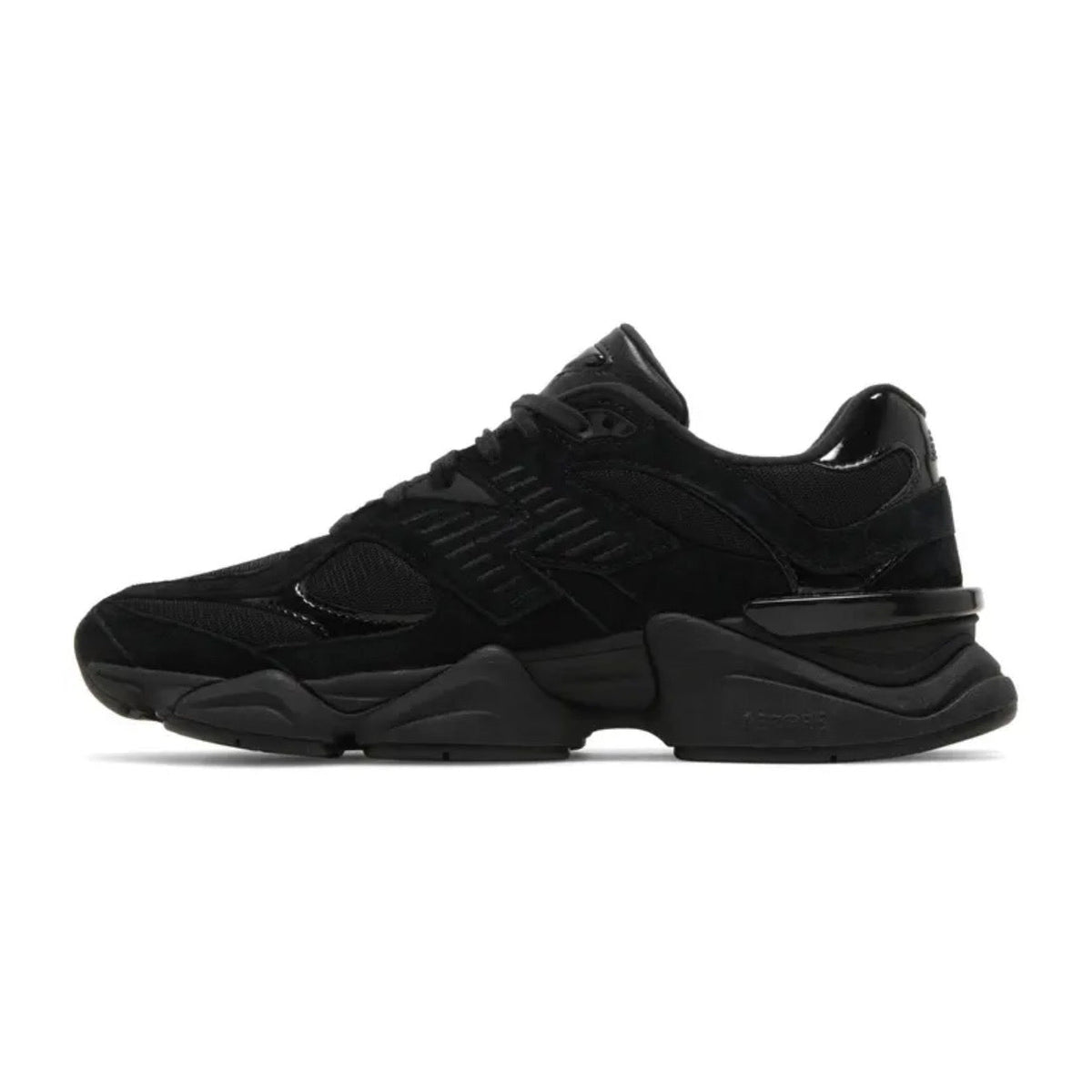 New Balance 9060 'Triple Black Suede Patent
