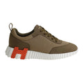 HERMES Blanc BOUNCING SNEAKER Vert Toundra
