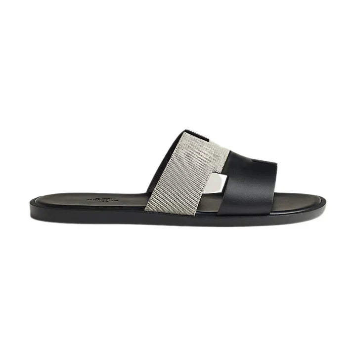 Hermès Izmir sandal black and white