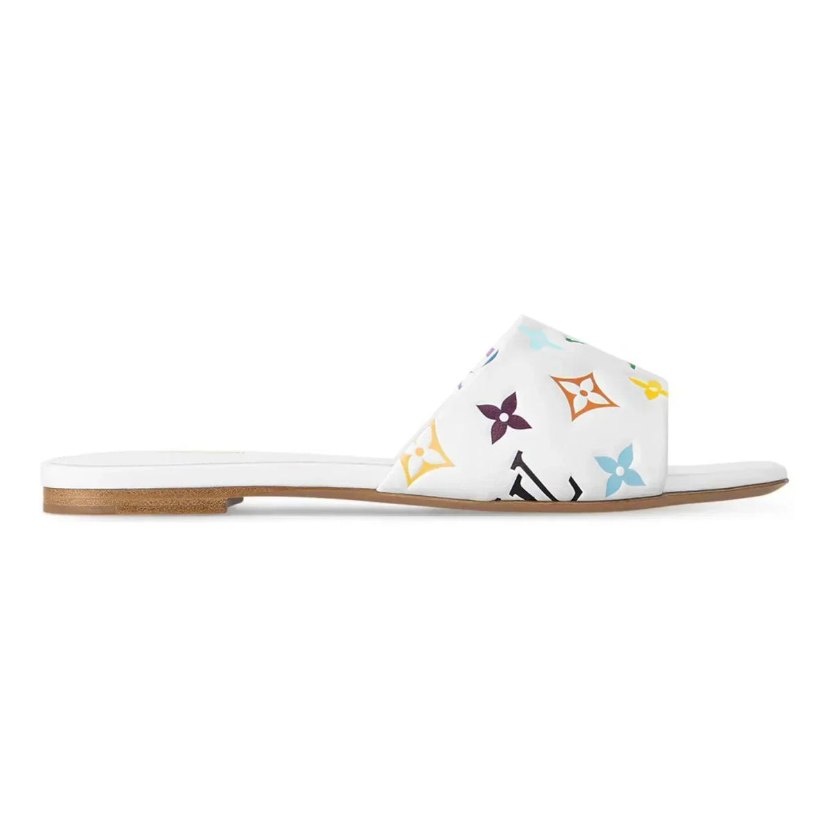 Louis Vuitton 6AM Flat Mules Takashi Murakami White