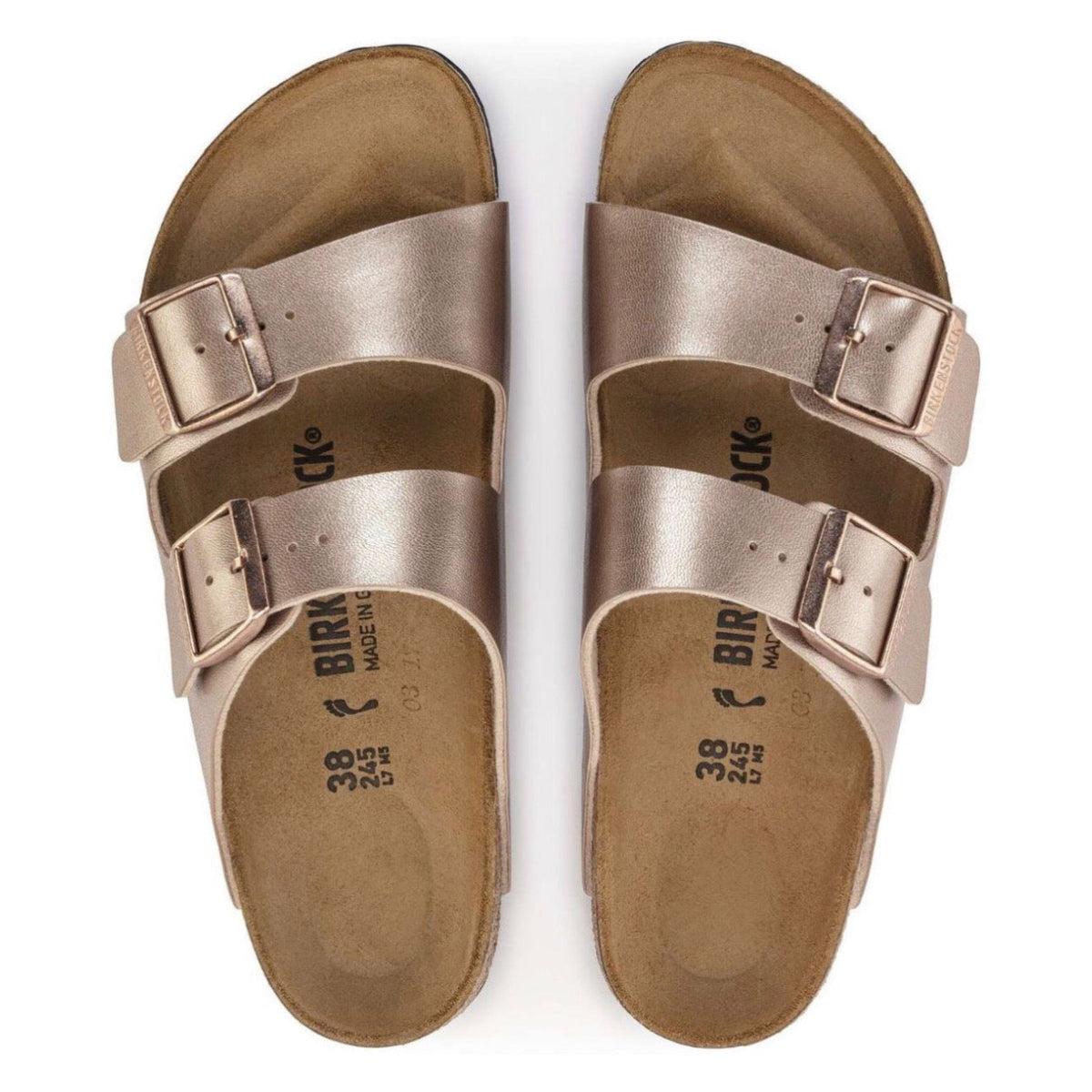 Birkenstock Arizona Soft Footbed Suede Leather Rose Gold