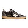 Golden Goose Women's Ball Star in glitter with leather star and metallic leather heel tab