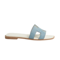 Hermes Oran Sandal Bleu/Clair