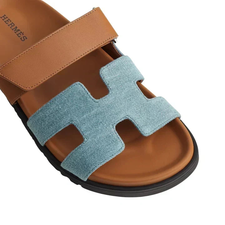 Hermes Chypre Sandal Bicolor/Denim