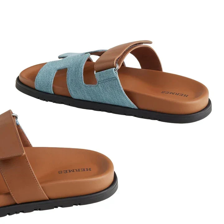 Hermes Chypre Sandal Bicolor/Denim