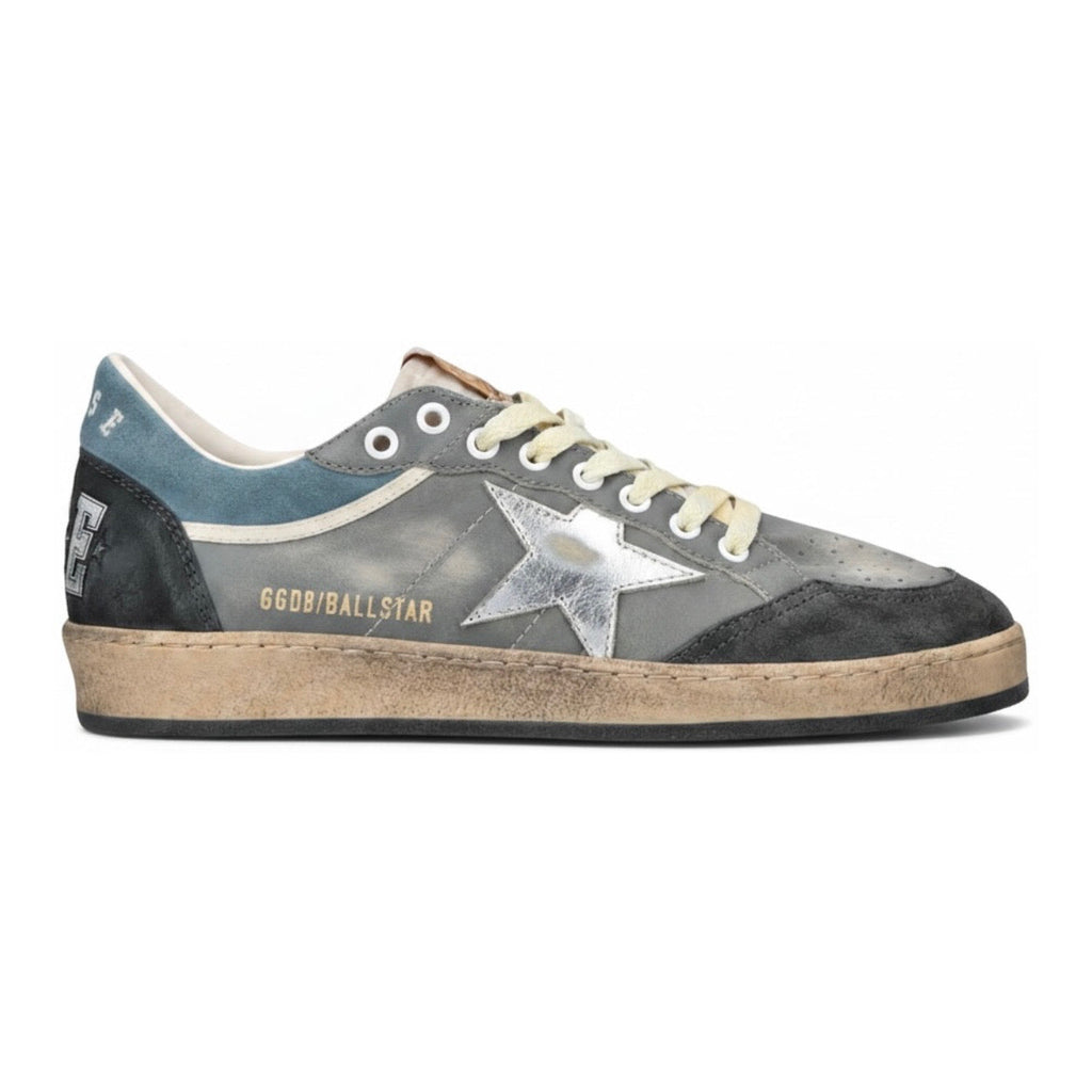 Golden Goose  Ball Star LTD in dark blue leather with beige suede star