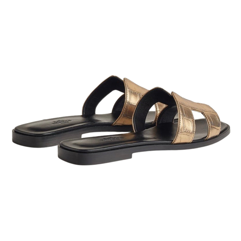 Hermes Oran sandal - Doré Foncé