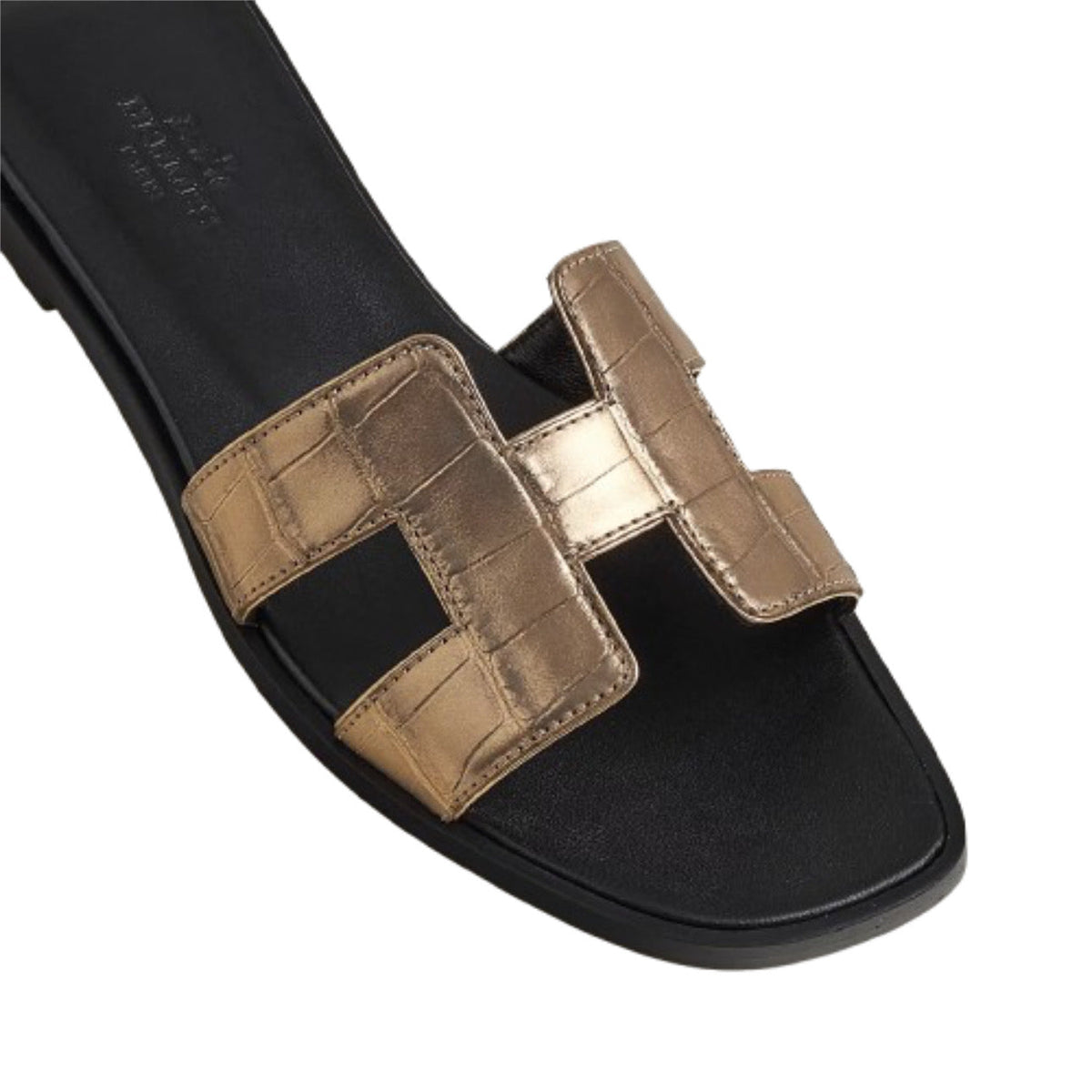 Hermes Oran sandal - Doré Foncé