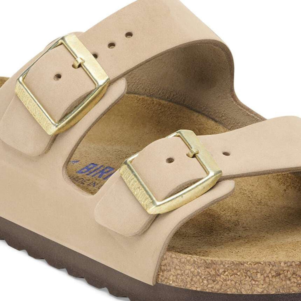 Birkenstock Arizona Soft Footbed Nubuck Leather Sandcastle