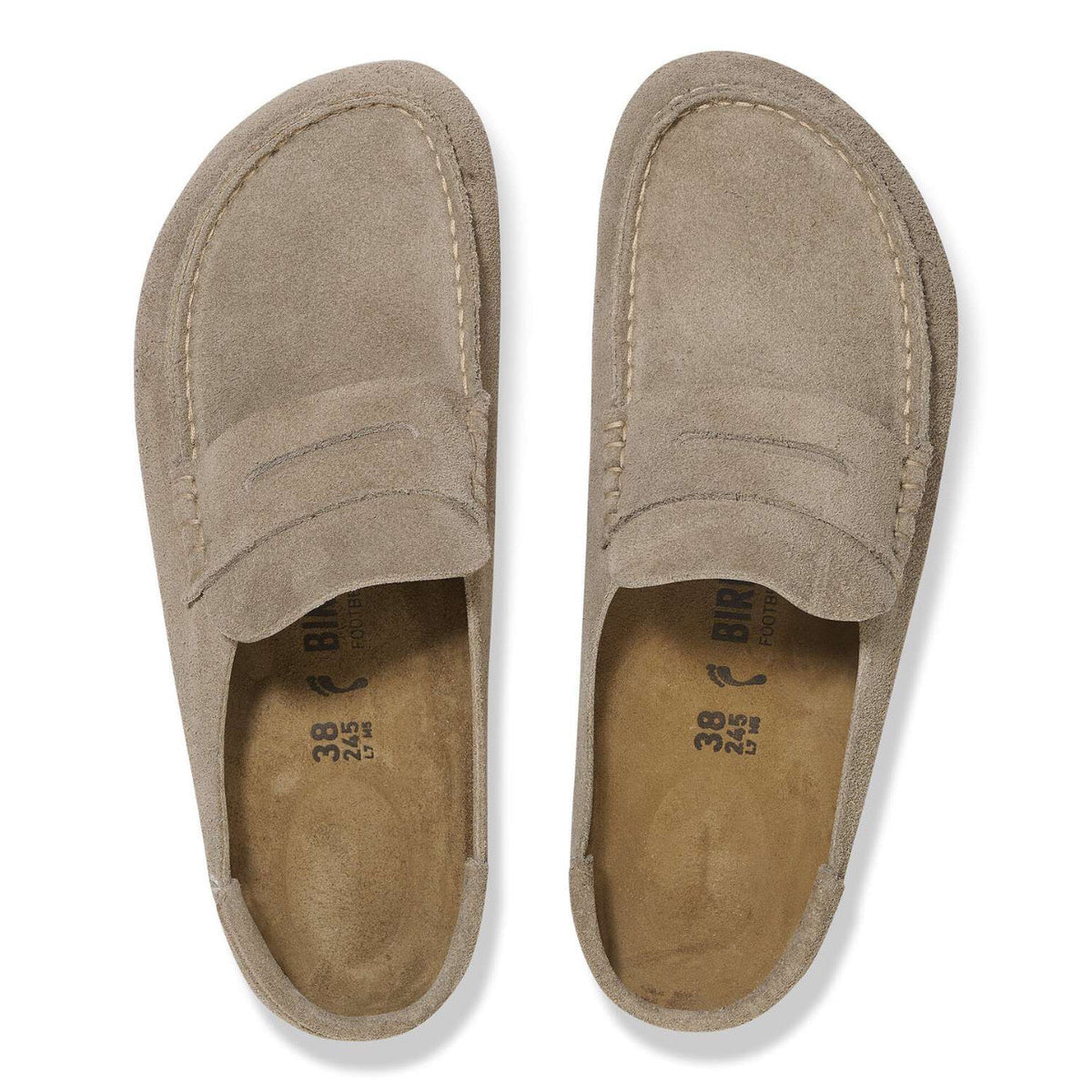 Birkenstock Naples Wrapped Suede Leather Taupe