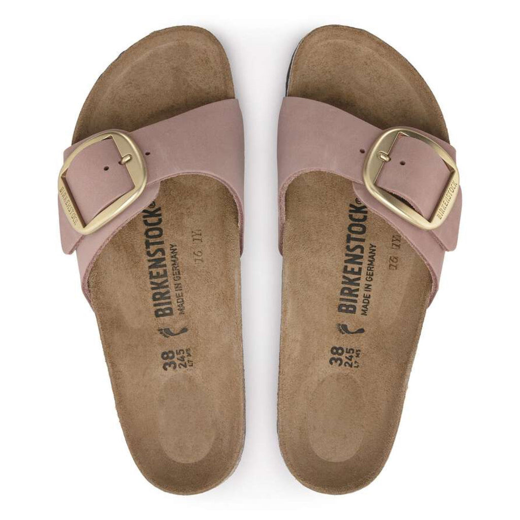Birkenstock Madrid Big Buckle Natural Leather Nubuck Old Rose