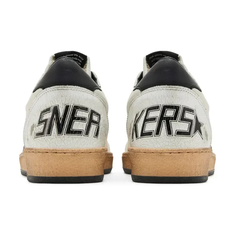 Golden Goose Men's Ball Star in white nappa with black star