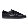 Golden Goose Super-Star in black nappa with black suede star and heel tab
