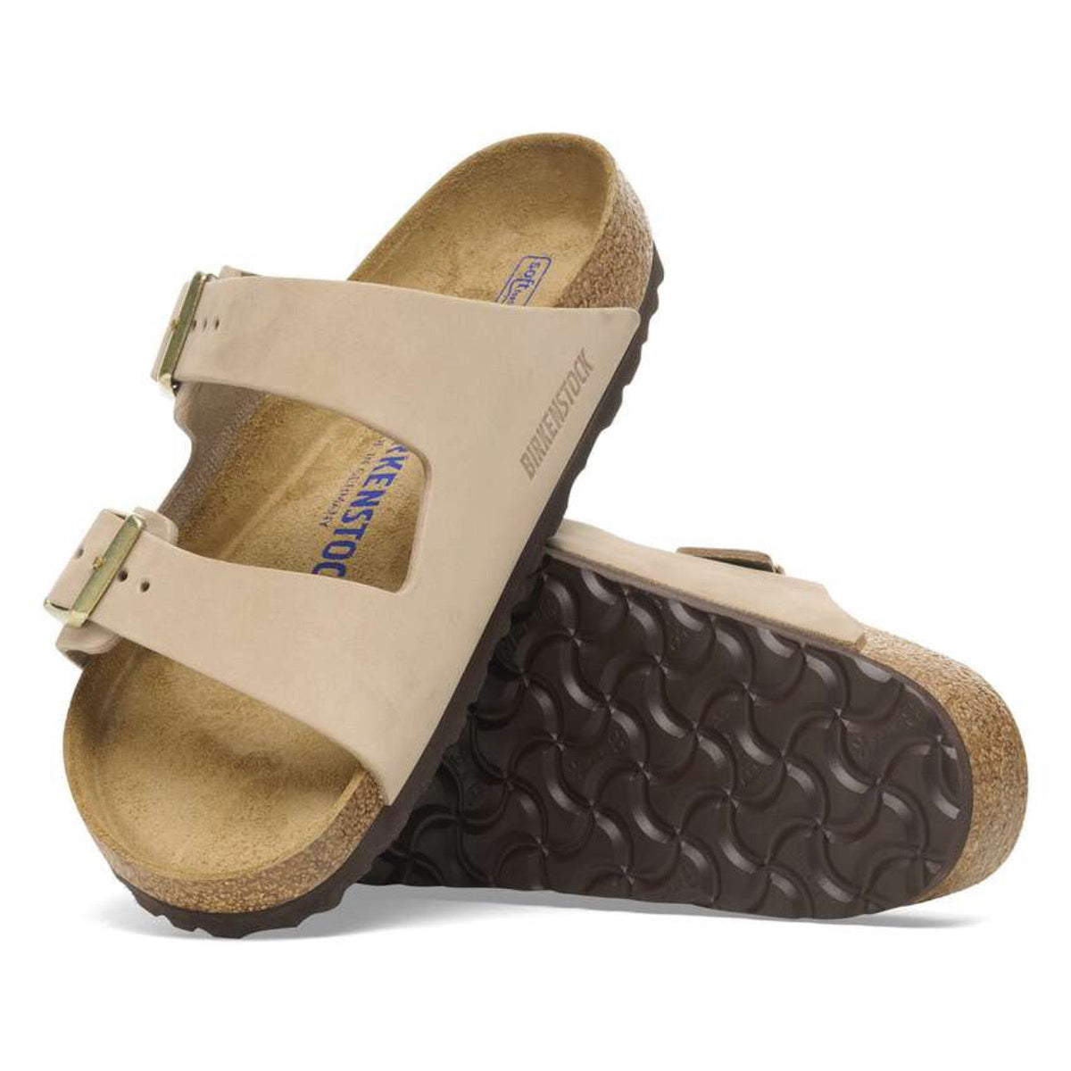 Birkenstock Arizona Soft Footbed Nubuck Leather Sandcastle