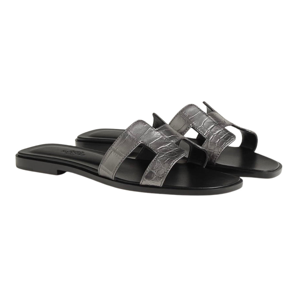 Hermes Oran sandal - Gris Argenté