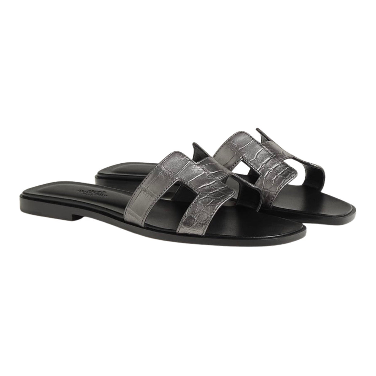 Hermes Oran sandal - Gris Argenté