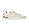 Zegna Triple Stitch leather sneakers WHITE TRIPLE STITCH