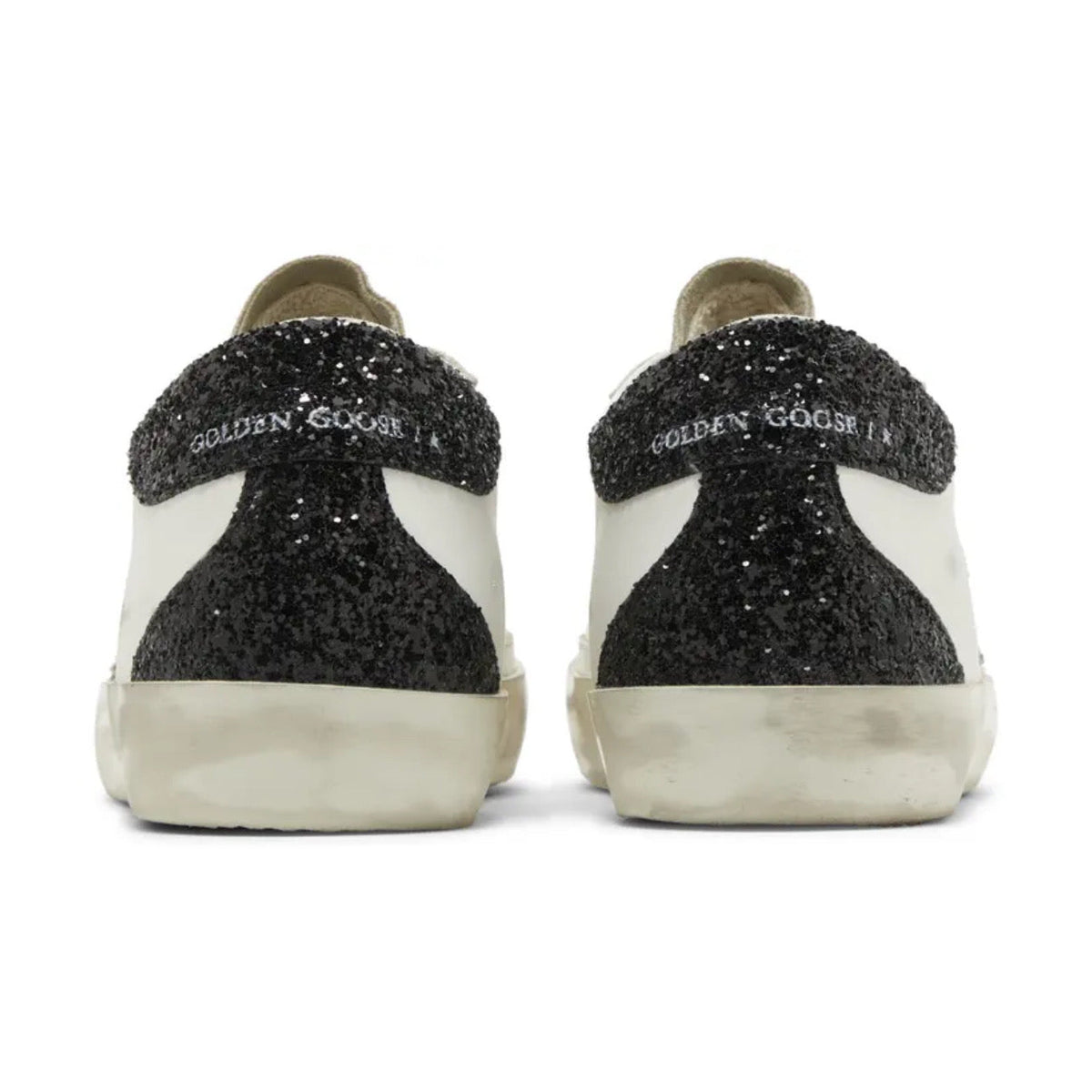 Golden Goose Super Star – White Black Cream Glitter