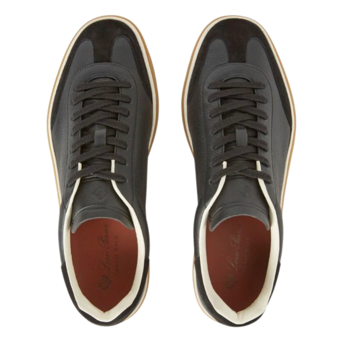 Loro piana Tennis Walk Sneaker Suede Calf Split Black