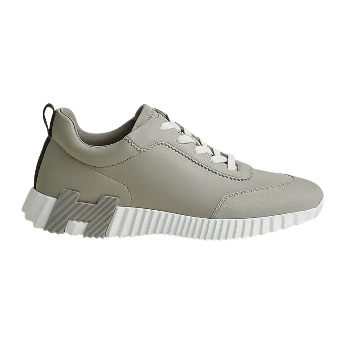 HERMES Blanc BOUNCING SNEAKER Gris Arctique