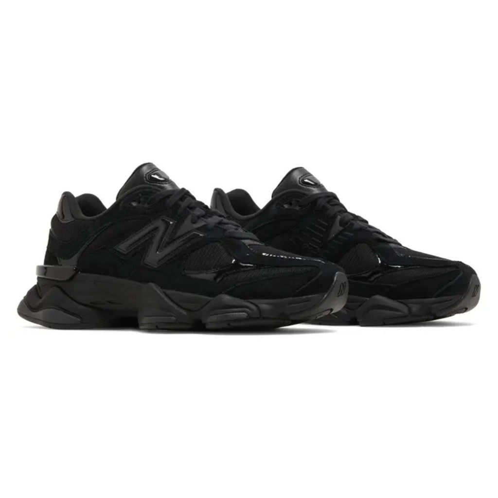New Balance 9060 'Triple Black Suede Patent