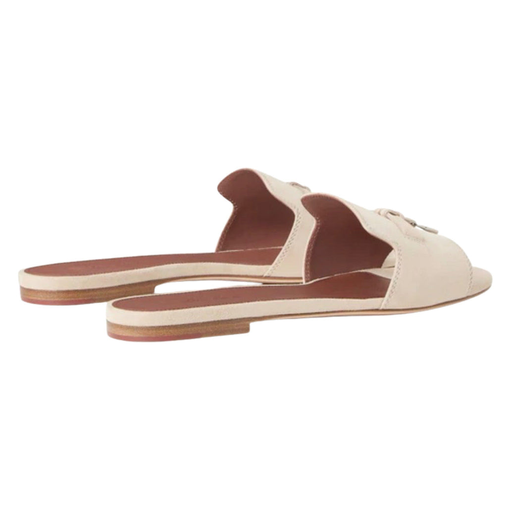 Loro piana Summer Charms Sandal Suede Raw Cashmere