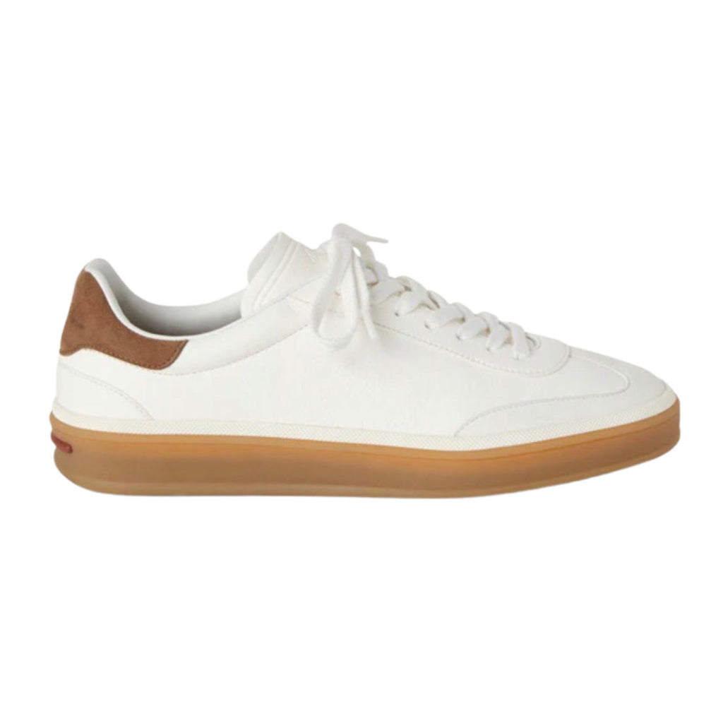 Loro piana Tennis Walk Sneaker Suede Calf Split White