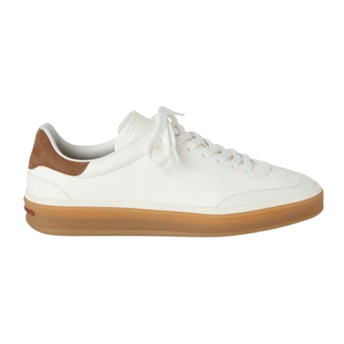 Loro piana Tennis Walk Sneaker Suede Calf Split White