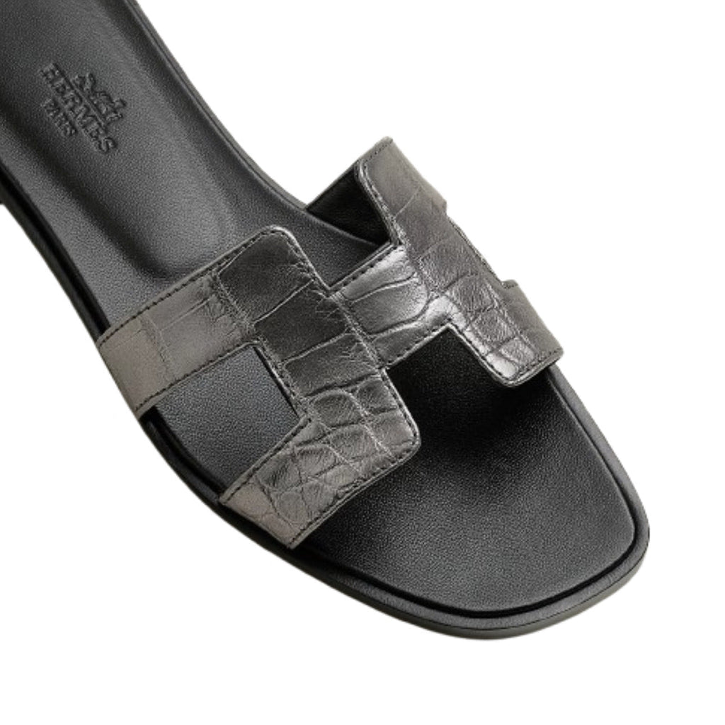 Hermes Oran sandal - Gris Argenté