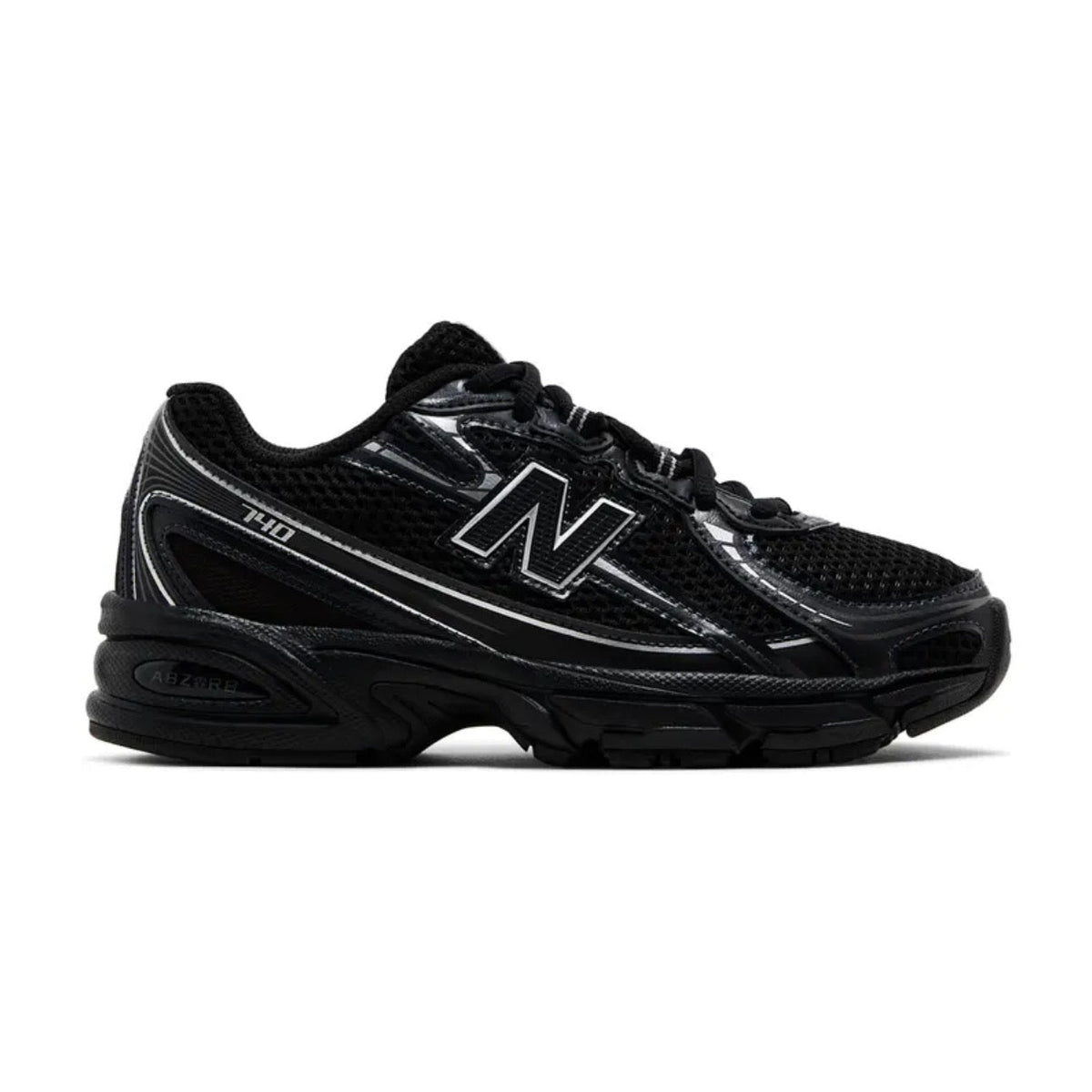 New Balance 740 Big Kid 'Black Silver Metallic'