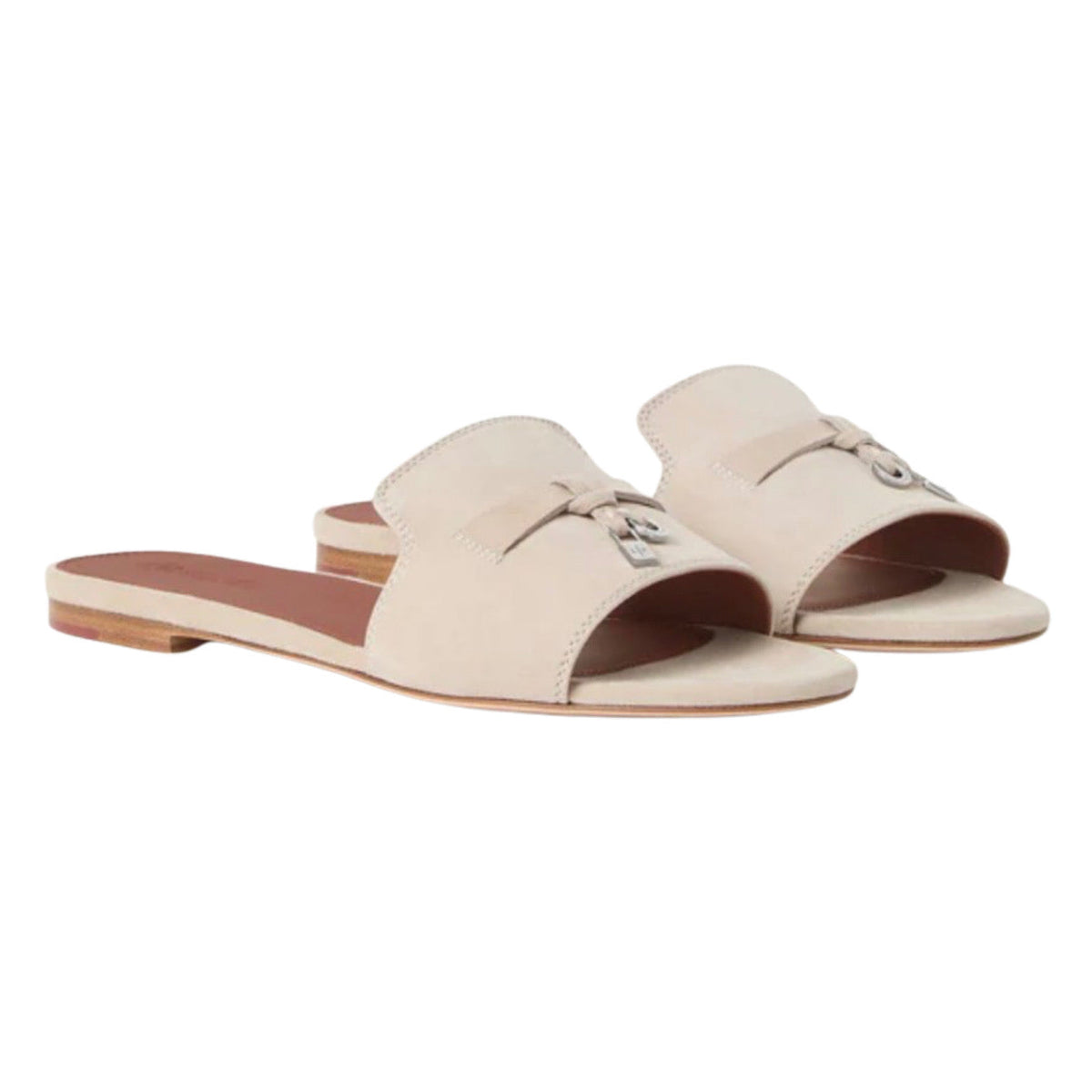 Loro piana Summer Charms Sandal Suede Raw Cashmere