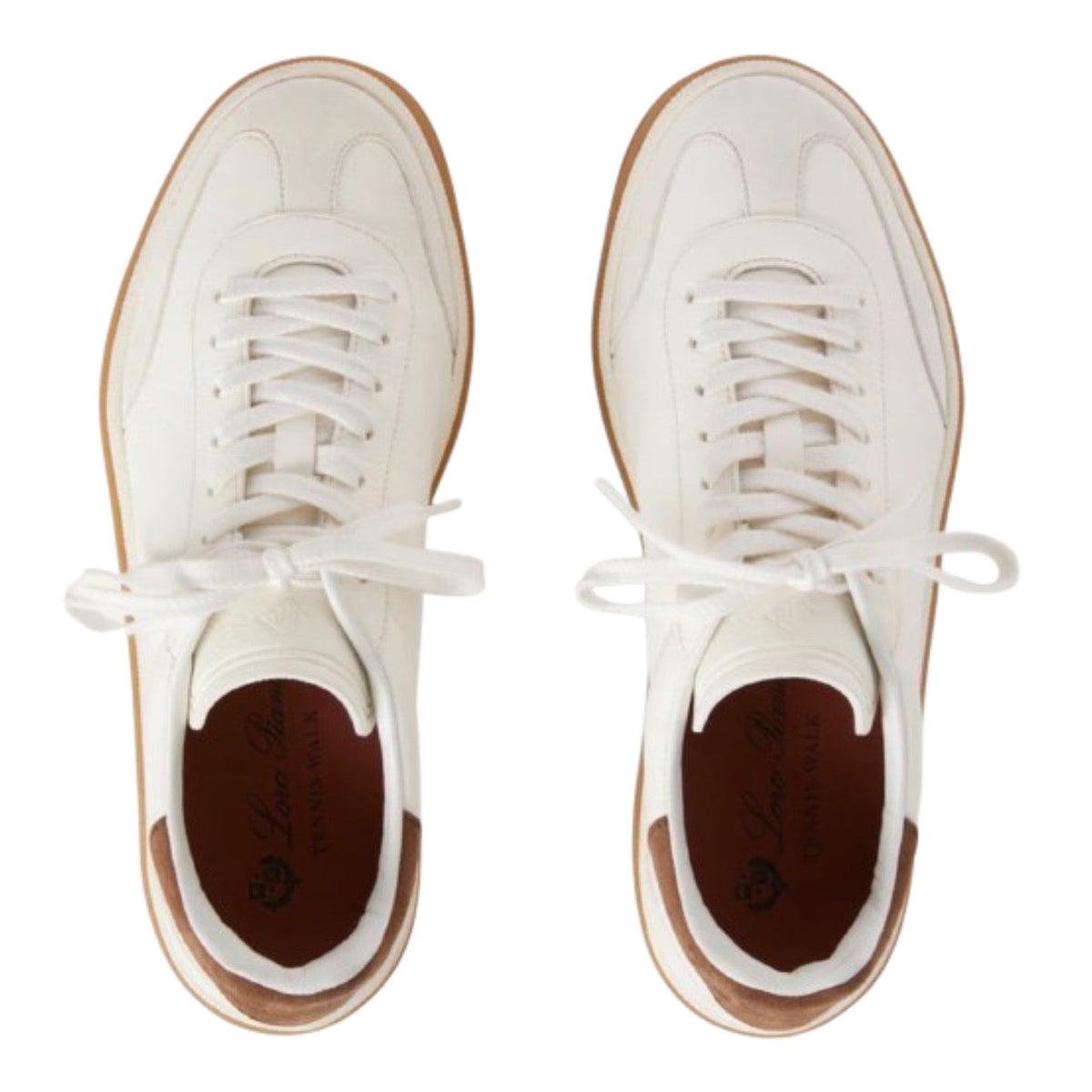 Loro piana Tennis Walk Sneaker Suede Calf Split White