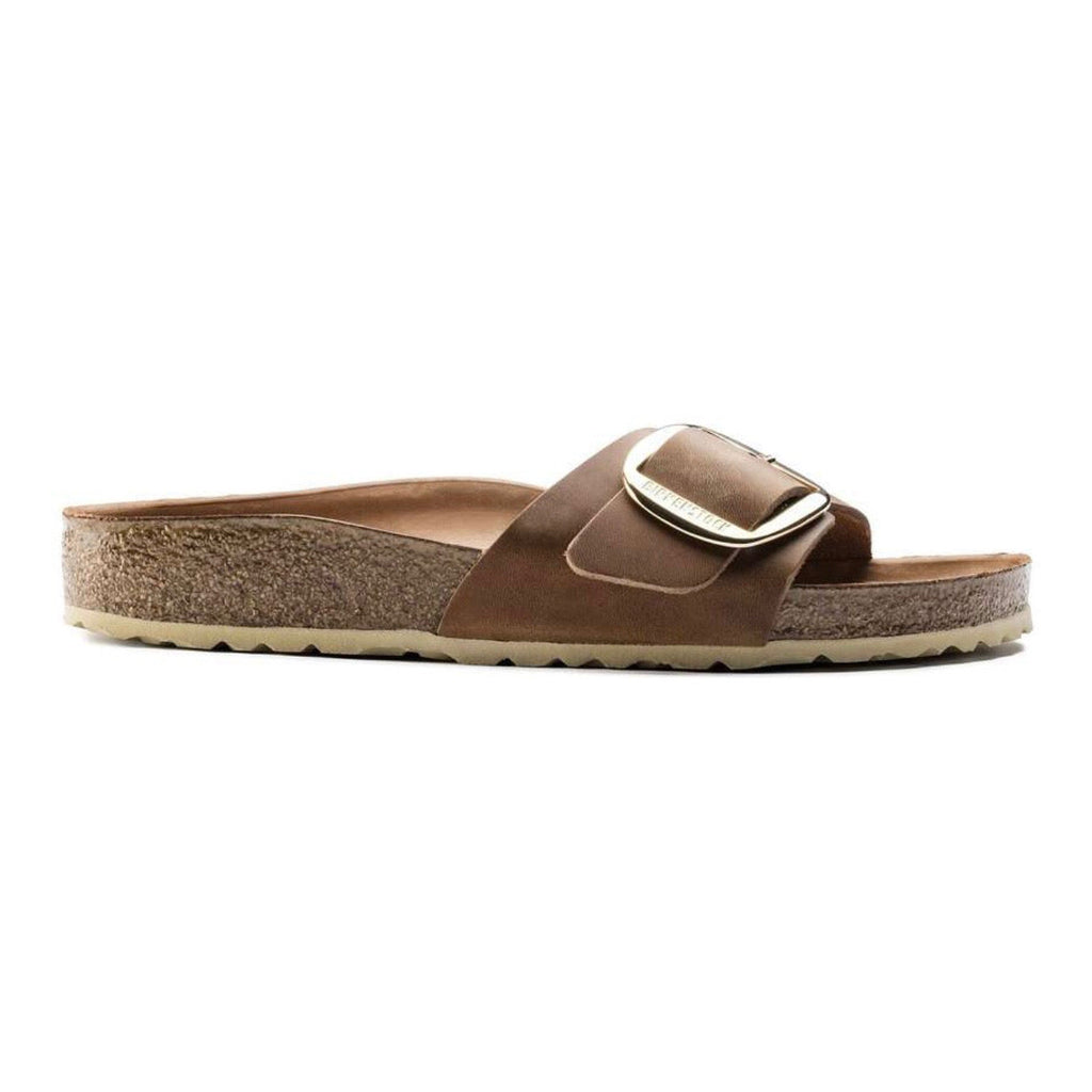 Birkenstock Madrid Big Buckle Oiled Leather Cognac