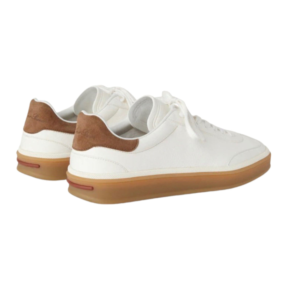 Loro piana Tennis Walk Sneaker Suede Calf Split White