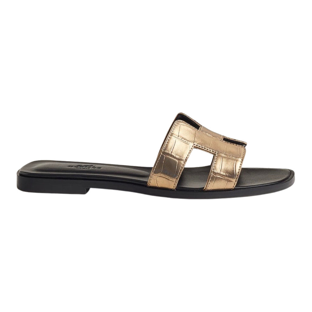 Hermes Oran sandal - Doré Foncé