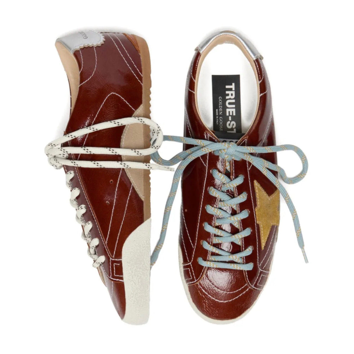 Golden Goose True-Star leather sneakers burgundy