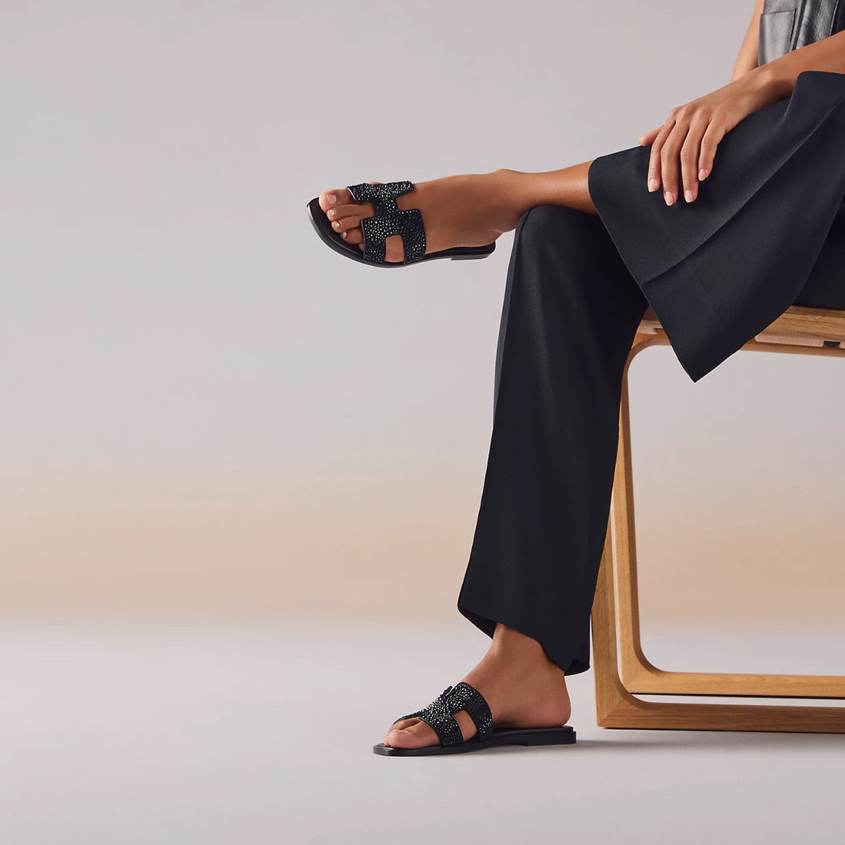 Hermes Oran sandal - Noir