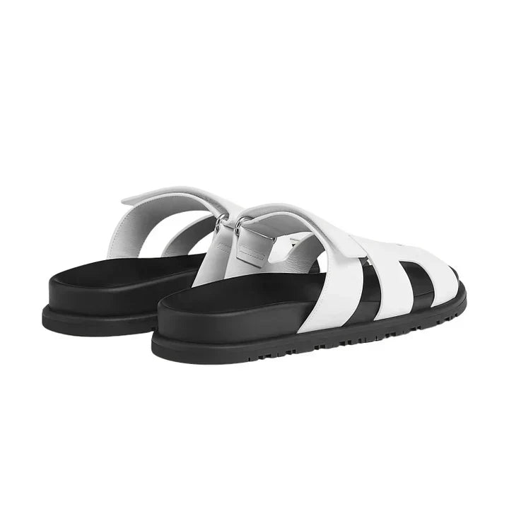 Hermes Chypre Sandals – White Palladium Hardware