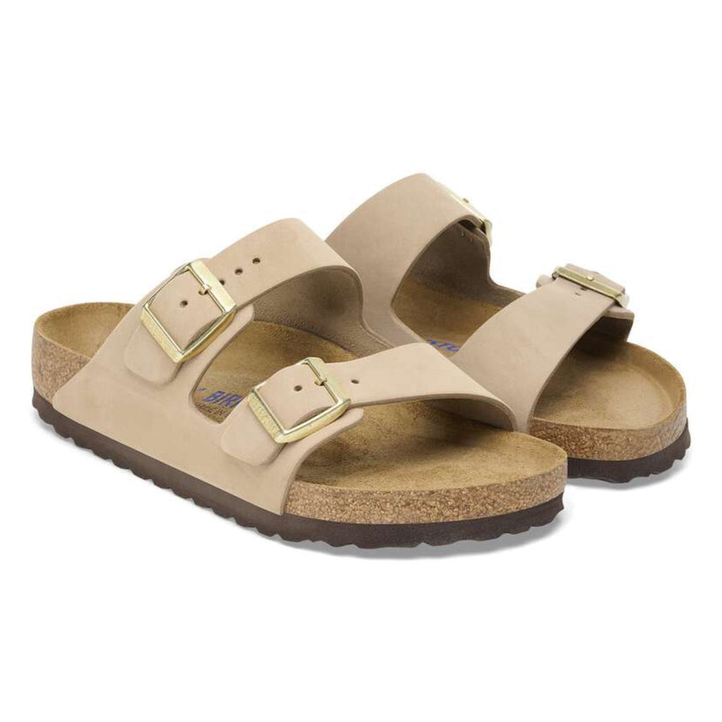 Birkenstock Arizona Soft Footbed Nubuck Leather Sandcastle