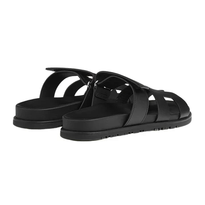Hermes Chypre Sandal – Noir Calfskin Leather