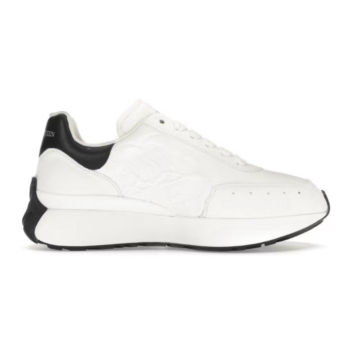 Alexander Mcqueen Oversized Graffiti Sprint Runner – White Black